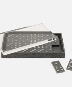 Pigeon & Poodle Domino Set Grey Shagreen Gifts By Occasion