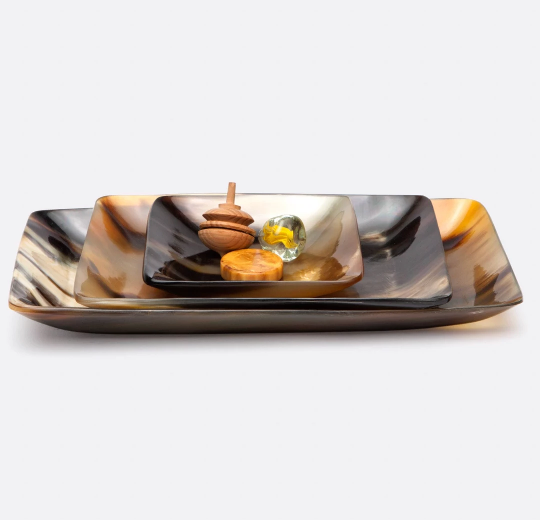 Pigeon & Poodle Horn Tray Rectangular (Available In 3 Sizes) Host/Hostess 1 Pigeon & Poodle Horn Tray Rectangular (Available In 3 Sizes) Host/Hostess