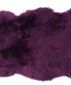 Auskin Burgundy Sheepskin Rug 2'x3'