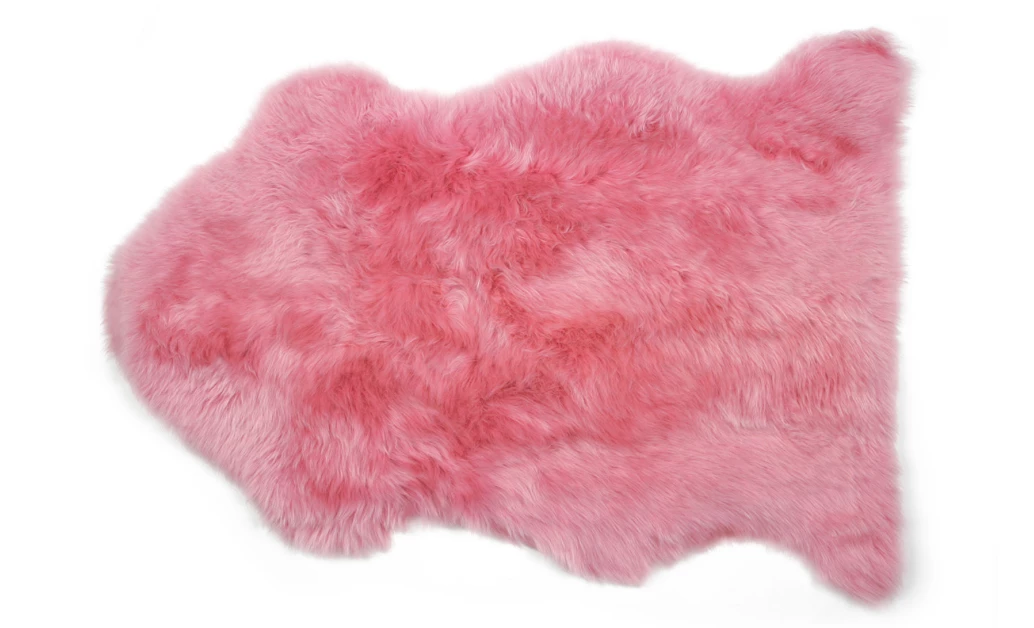 Auskin Magenta Sheepskin Rug 2'x3' 1 Auskin Magenta Sheepskin Rug 2'x3'