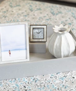 Addison Ross Gifts By Occasion Alarm Clock Mother Of Pearl Shell& Silver (Square)
