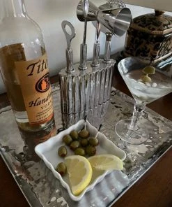 Huang Acrylic Gifts By Occasion Silhouette Bar Tool Set W/ Scalloped Base (4pc Set)