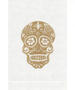 ANALI INC Gifts By Occasion GUEST TOWEL SUGAR SKULL