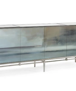 John Richard Side Tables CREDENZA FOUR-DOOR SLATED