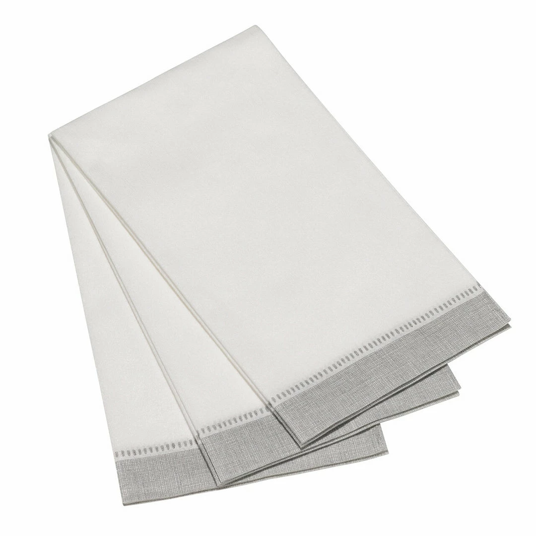 The Napkins Carlstitch Paper Guest Towels (Available In 2 Colors) 1 The Napkins Carlstitch Paper Guest Towels (Available In 2 Colors)