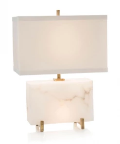 John Richard TABLE LAMP ALABASTER BLOCK Lighting