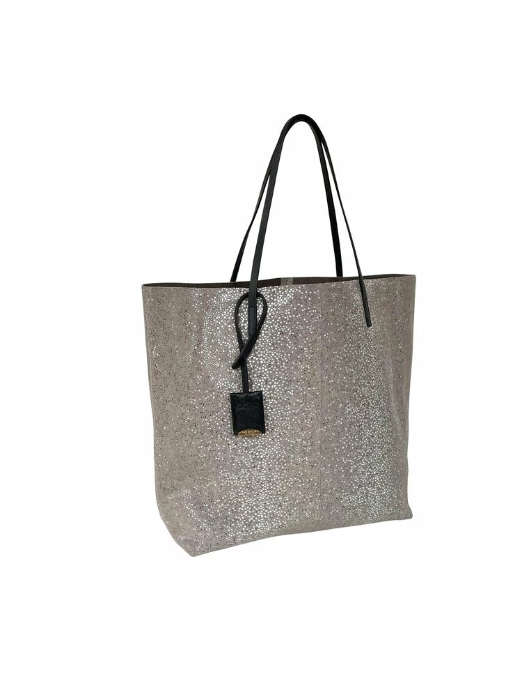 Linde Gallery Shagreen Suede Medium Tote Bag (Taupe) 1 Linde Gallery Shagreen Suede Medium Tote Bag (Taupe)