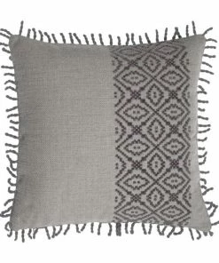 GABBY HOME TRIBAL STRIPE PEWTER PILLOW