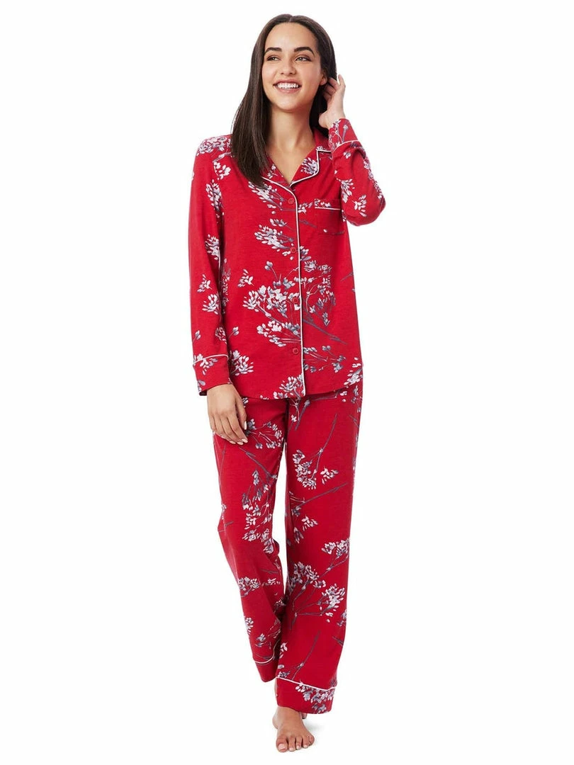 The Cat's Pajamas Willow Cerise Pima Knit Pajama (Available In 5 Sizes) 2 The Cat's Pajamas Willow Cerise Pima Knit Pajama (Available In 5 Sizes)