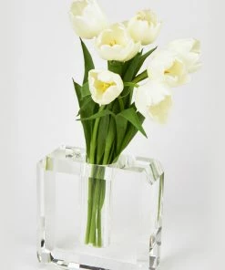 Tizo Design Crystal Hex Edge Medium Vase