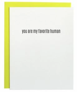 Chez Gagne "FAVORITE HUMAN" LETTERPRESS CARD Gifts By Occasion