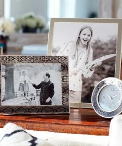 Addison Ross Alarm Clock Faux Snake And Silver (Round) Gifts By Occasion