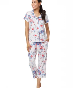 The Cat's Pajamas Gifts By Occasion Zoe Pima Knit Capri Pajama (Available In 5 Sizes)