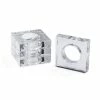 Caspari Square Clear Acrylic Napkin Ring