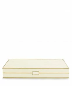 Aerin Wood & Shagreen Backgammon Set