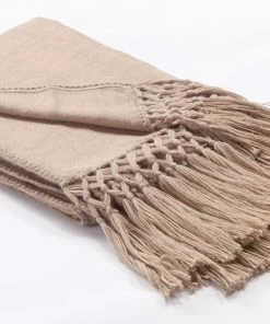 Auskin Gifts By Occasion Faux Baby Alpaca Throw With Braided Fringe