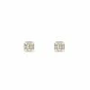 Vintage La Rose Gifts By Occasion 14k Gold Square Illusion Studs