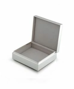 Addison Ross Gifts By Occasion Hinged Box Taupe & Silver (Square)