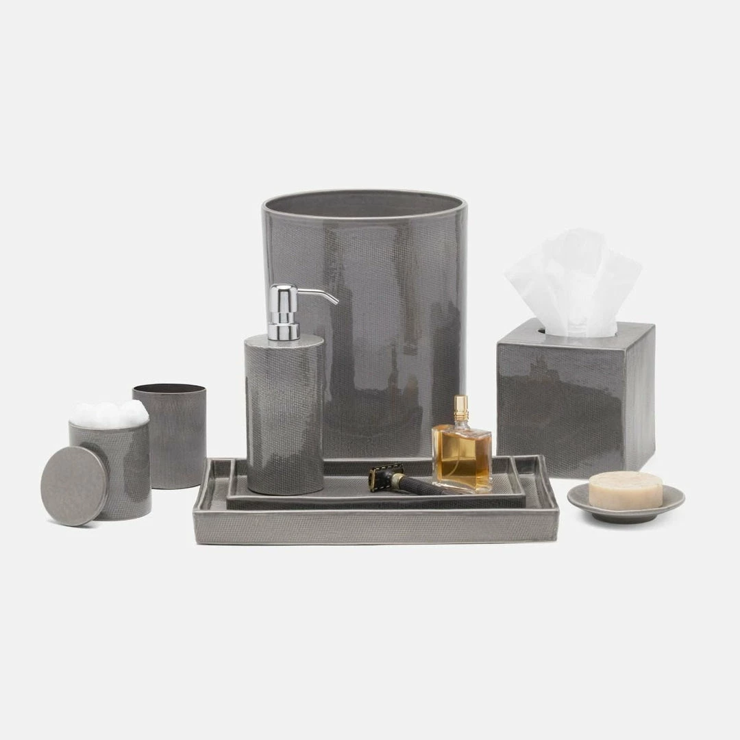 Pigeon & Poodle Host/Hostess Bath Collection Ceramic (Grey Burlap) 1 Pigeon & Poodle Host/Hostess Bath Collection Ceramic (Grey Burlap)