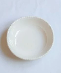 Relish Gifts By Occasion Cream White Bead Edge Serving Bowl