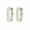 Gifts By Occasion Jude Frances Huggie Hoop Earrings (White Gold )
