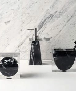 Kassatex Black & Acrylic Tissue Holder