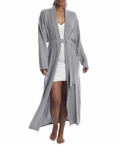 Gifts By Recipient Cashmere Grey Long Wrap Robe By Arlotta