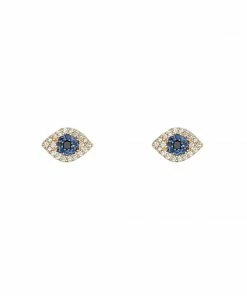 Vintage La Rose 14k Gold Evil Eye Studs Gifts By Recipient