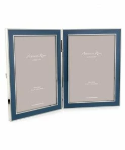 Addison Ross Frame Enamel Denim Blue And Silver Double Gifts By Occasion