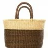 Swahili Modern Color Block Brown Shopping Tote