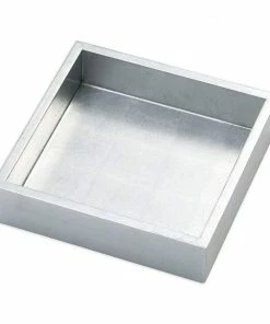 Caspari Gifts By Occasion Silver Lacquer NAPKIN HOLDERs (Available In 3 Sizes)