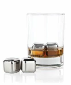Viski Gifts By Occasion Stainless Steel Small Glacier Rocks (Set Of 4)