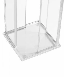 Interlude Side Tables DRINK TABLE SQUARE GLASS AND ACRYLIC
