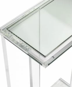 Interlude DRINK TABLE RECTANGULAR GLASS AND ACRYLIC