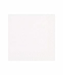 CASPARI COCKTAIL NAPKIN WHITE GROSGRAIN