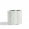 Kassatex White Rattan Toothbrush Holder Host/Hostess