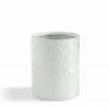 Kassatex White Rattan Waste Basket