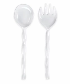 Q Home White Melamine Salad Servers Set Gifts By Occasion