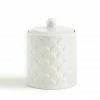 Kassatex Scalloped White Cotton Jar Host/Hostess