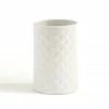 Kassatex Scalloped White Tumbler