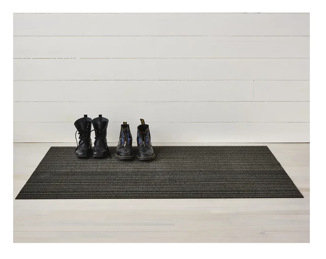 Gifts By Occasion Chilewich Floormat Skinny Stripe Shag Mats Steel (Available In Sizes) 1 Gifts By Occasion Chilewich Floormat Skinny Stripe Shag Mats Steel (Available In Sizes)