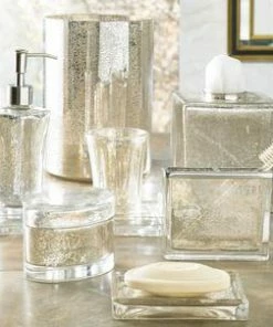 Kassatex Mercury Glass Tumbler Bathroom Accessories