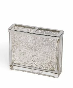 Kassatex Mercury Glass Toothbrush Holder Bathroom Accessories