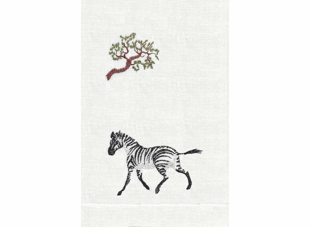 ANALI INC GUEST TOWEL JUNGLE ZEBRA 1 ANALI INC GUEST TOWEL JUNGLE ZEBRA